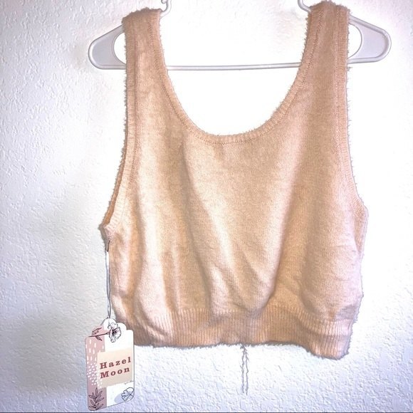 NWT Fuzzy Soft Y2K Crop Top Size Large - Picture 2 of 6